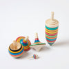 Set of 5 Striped Spinning Tops from Mader | Conscious Craft
